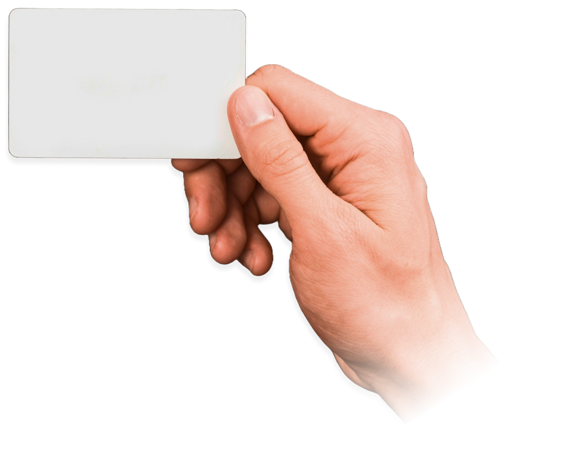 imagem cartão branco pvc
